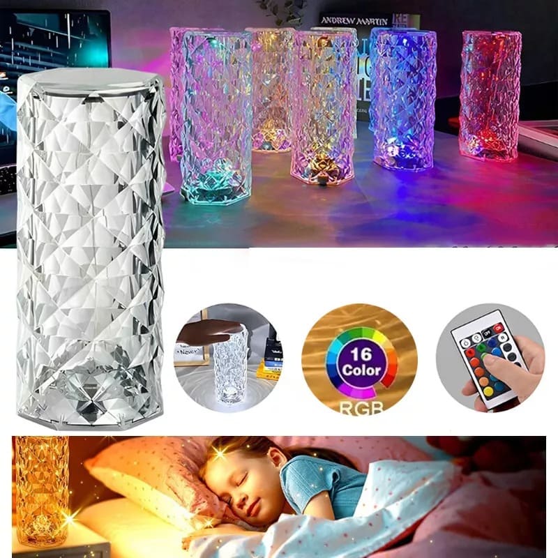 LAPARA RGB DE CRISTAL CON MULTIPLES MODO