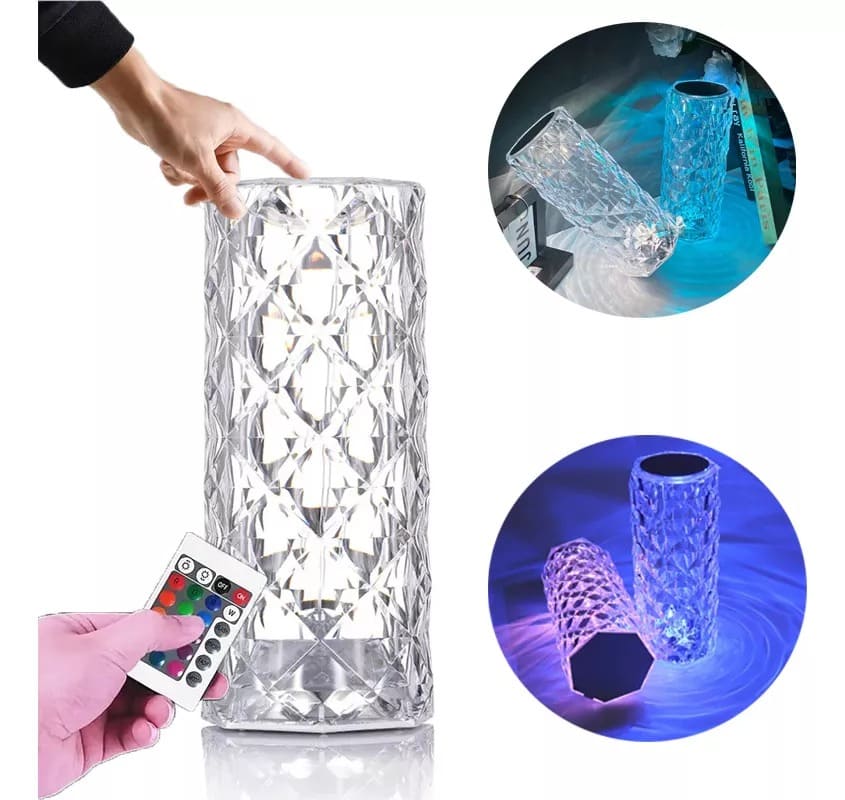 LAPARA RGB DE CRISTAL CON MULTIPLES MODO