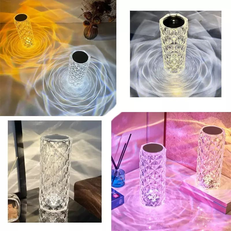 LAPARA RGB DE CRISTAL CON MULTIPLES MODO